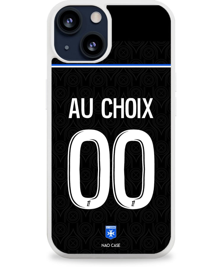Coque AJ Auxerre extérieur 2025/26 personnalisée avec prénom et numéro