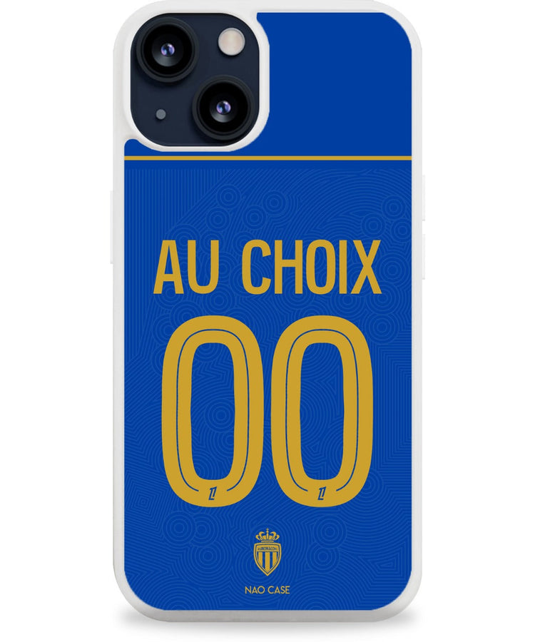 Coque AS Monaco extérieur 2025/26 personnalisée avec prénom et numéro