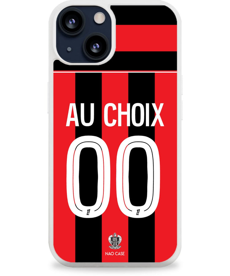 Coque OGC Nice domicile 2025/26 personnalisée avec prénom et numéro