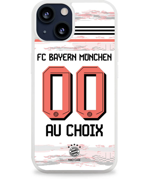 Coque Bayern Munich extérieur 2025/26 personnalisée avec prénom et numéro