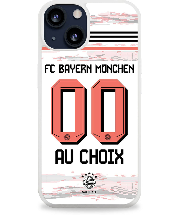 Coque Bayern Munich extérieur 2025/26 personnalisée avec prénom et numéro