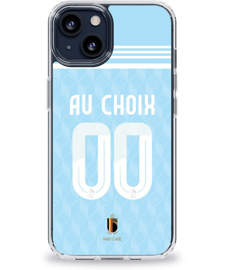 Coque Belgique extérieur personnalisée avec prénom et numéro