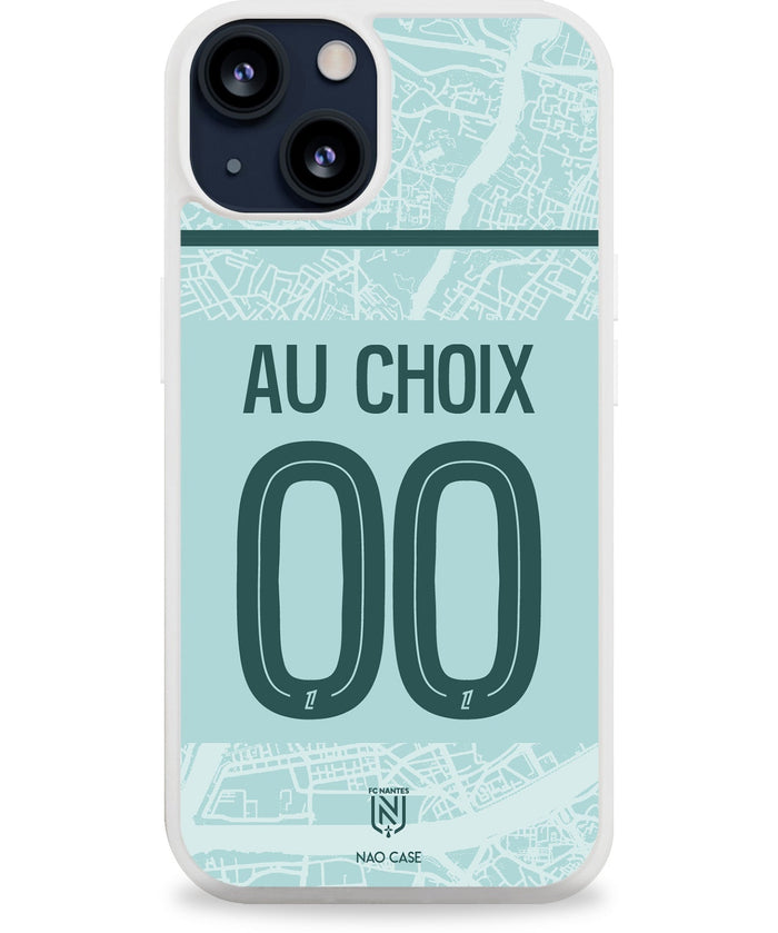 Coque football FC NANTES EXTERIEUR 2025/26 personnalisée nom numéro – 2ème coque -50% – iPhone Samsung Xiaomi Redmi