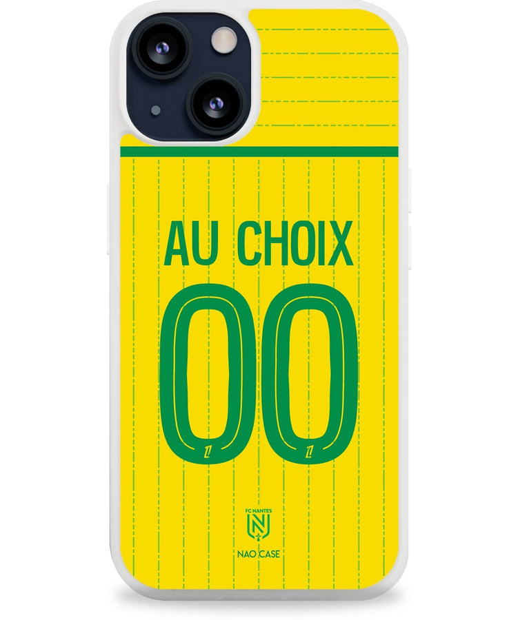 Coque FC Nantes domicile 2025/26 personnalisée avec prénom et numéro pour iPhone et Samsung