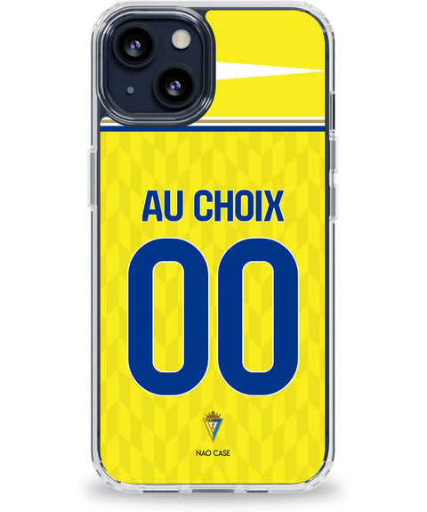 Coque Cádiz CF domicile personnalisée avec prénom et numéro