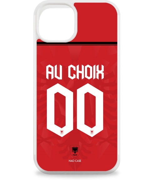 Coque Albanie domicile personnalisée avec prénom et numéro