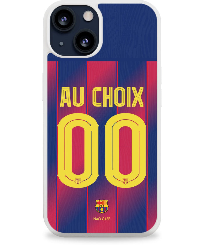Coque football FC BARCELONE DOMICILE 2025/26 personnalisée nom numéro – 2ème coque -50% – iPhone Samsung Xiaomi Redmi