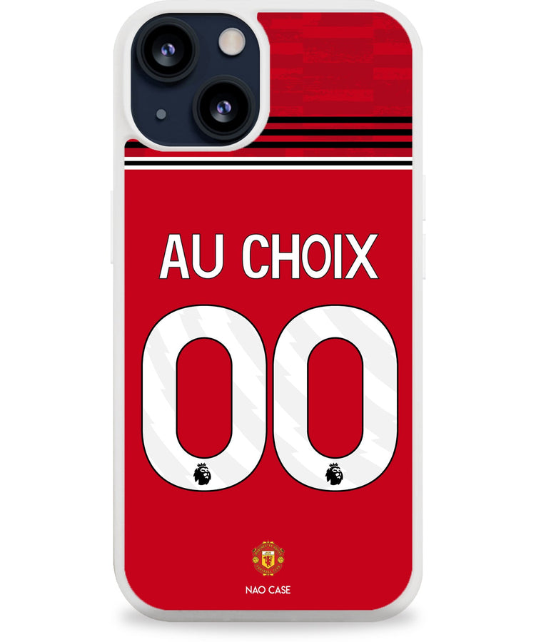 Coque Manchester United domicile 2025/26 personnalisée avec prénom et numéro