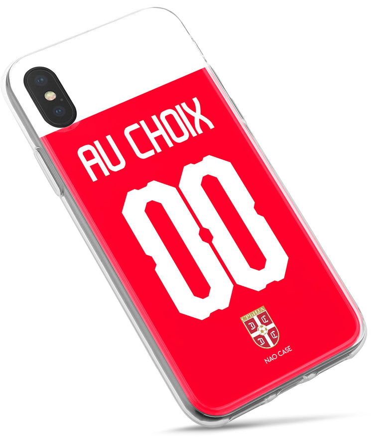 Coque Serbie domicile personnalisée avec prénom et numéro