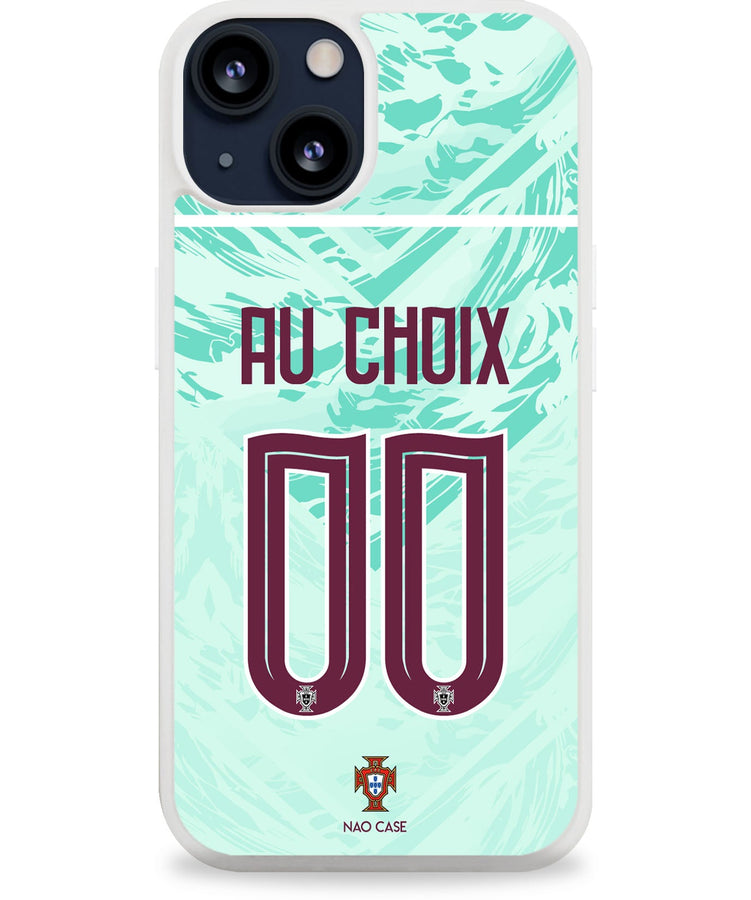 Coque Portugal extérieur personnalisée avec prénom et numéro pour iPhone et Samsung