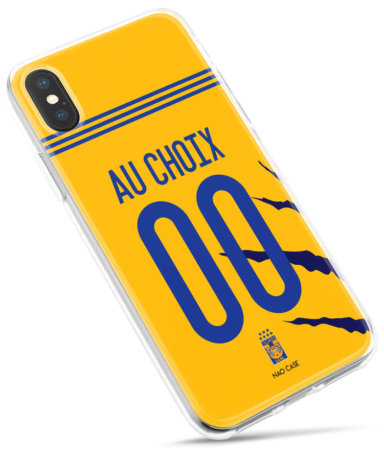 Coque Tigres UANL domicile personnalisée avec prénom et numéro