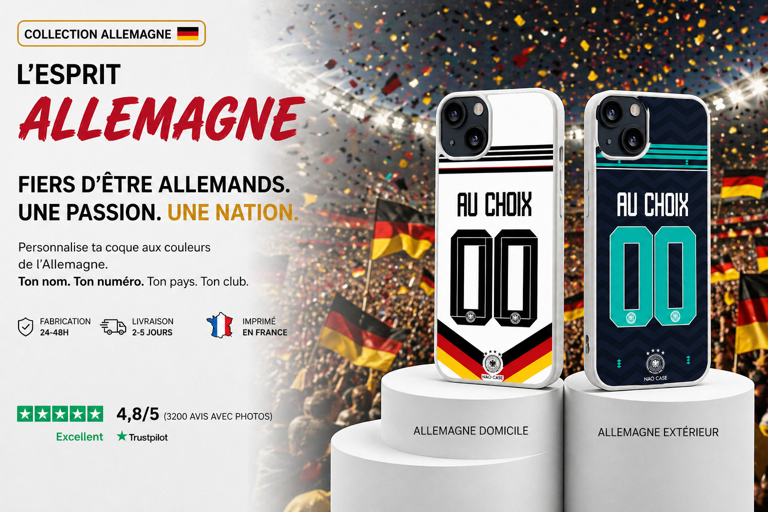Coque Équipe d'Allemagne personnalisée