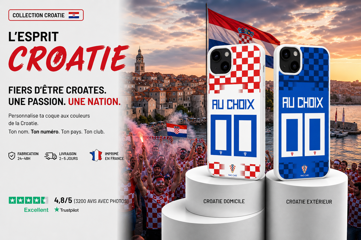 Coque Équipe de Croatie personnalisée