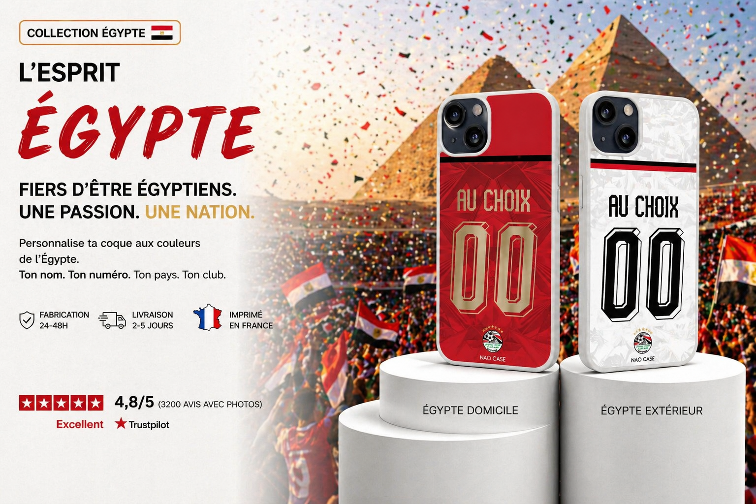 Coque Équipe d'Égypte personnalisée