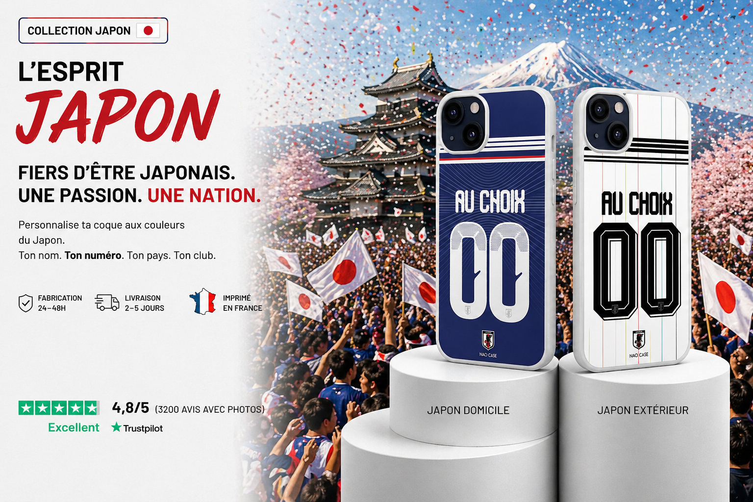 Coque Équipe du Japon personnalisée