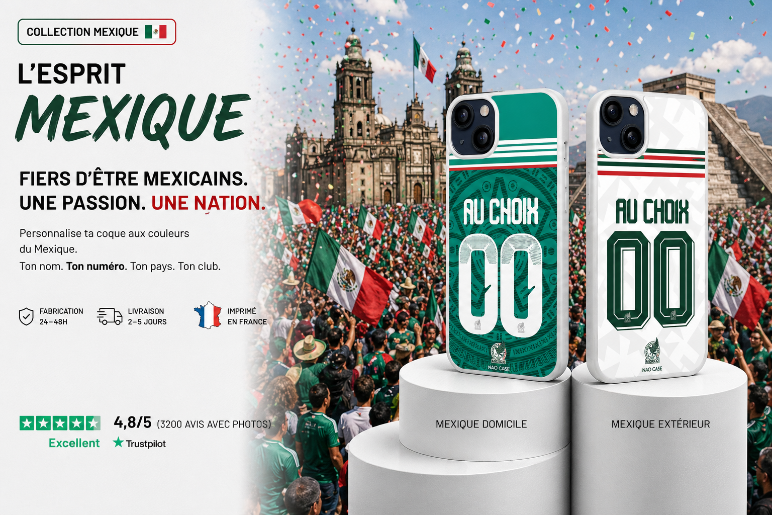 Coque Équipe du Mexique personnalisée