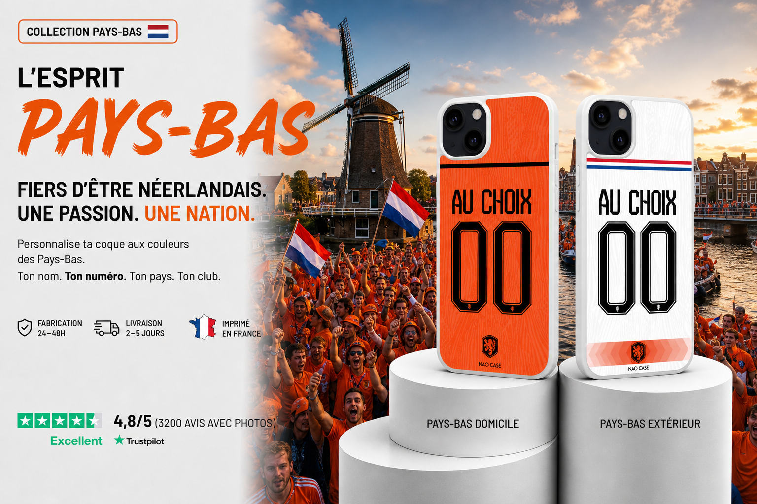 Coque Équipe des Pays-Bas personnalisée