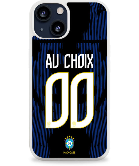 Coque Brésil extérieur personnalisée 2026 avec prénom et numéro compatible iPhone et Samsung