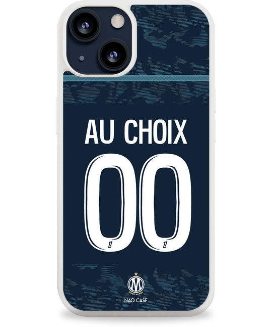 Coque OM extérieur personnalisée 2026/27 avec prénom et numéro compatible iPhone et Samsung