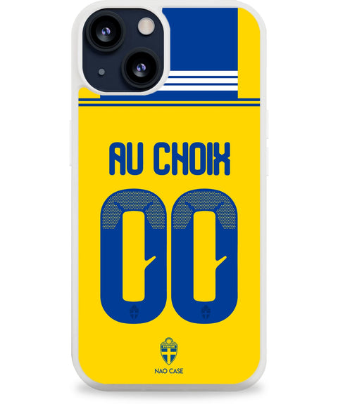 Coque Suède domicile personnalisée avec prénom et numéro pour iPhone et Samsung