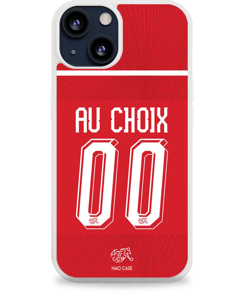 Coque Suisse domicile personnalisée avec prénom et numéro pour iPhone et Samsung