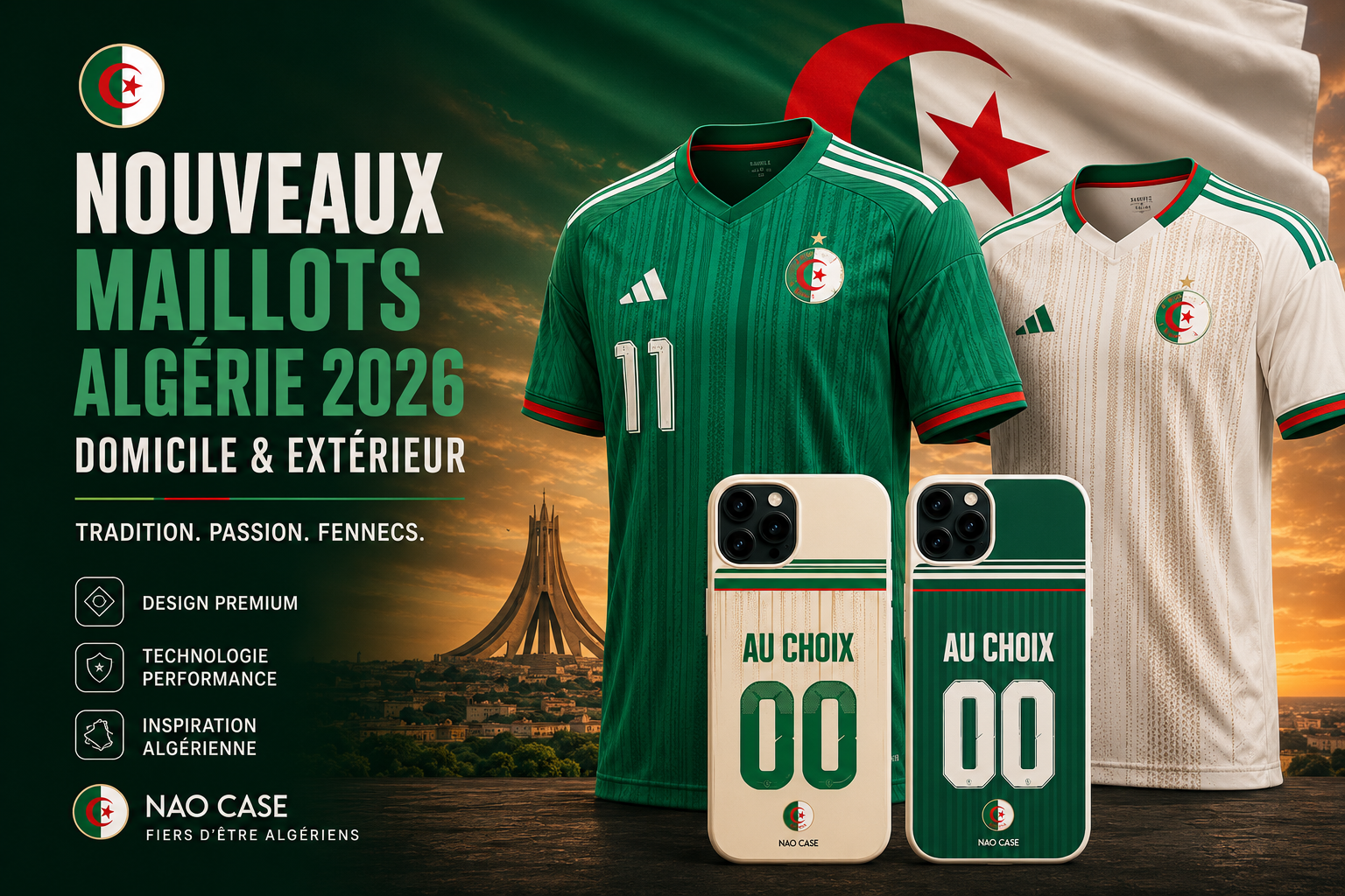 Nouveaux maillots Algérie 2026 : domicile et extérieur dévoilé