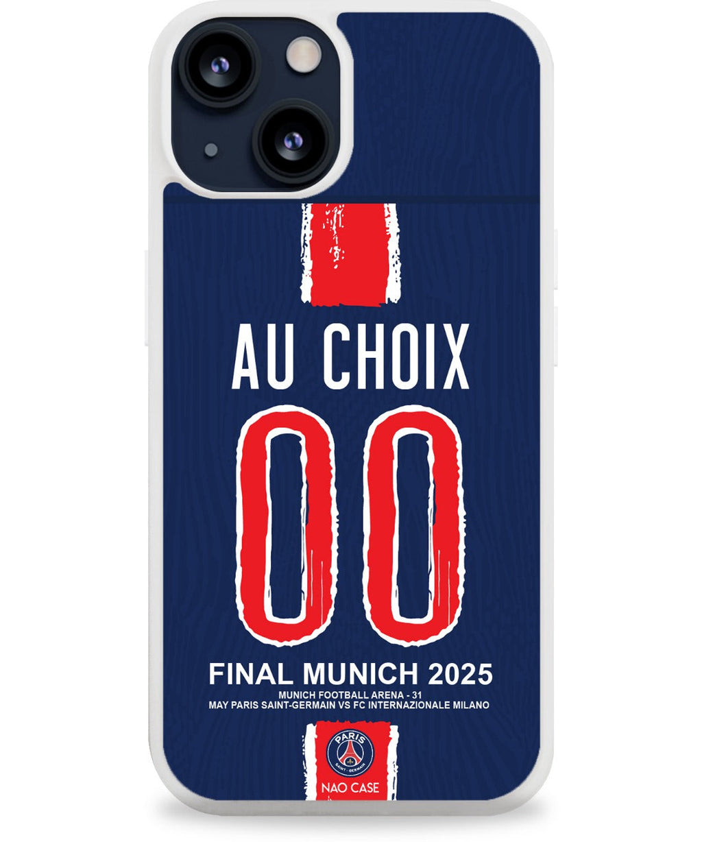 Coque football PSG 2024/25 édition final ligue des champions personnalisée nom numéro – 2ème coque -50% – iPhone Samsung Xiaomi Redmi