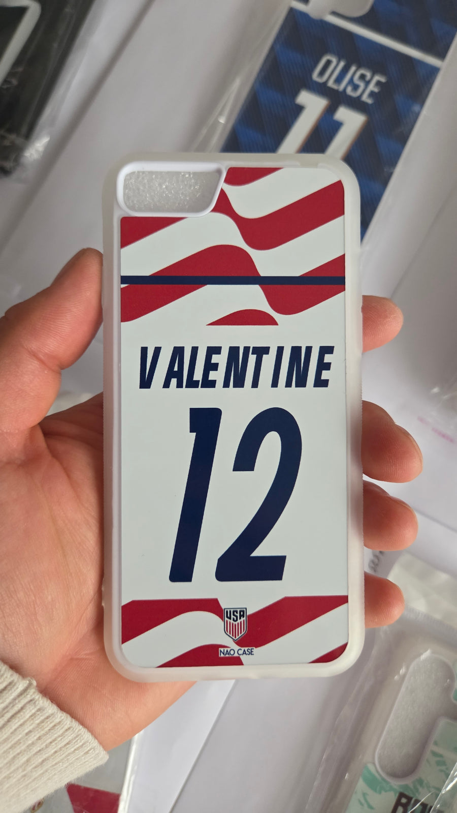 Photo réelle coque Équipe des USA personnalisée produite par NAO CASE