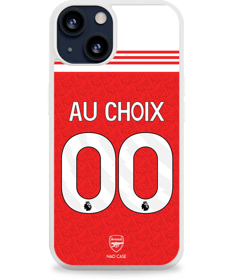Coque Arsenal domicile 2025/26 personnalisée avec prénom et numéro