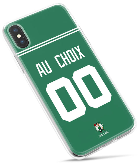 Coque Boston Celtics personnalisée avec prénom et numéro
