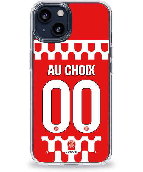 Coque Girona FC domicile personnalisée avec prénom et numéro