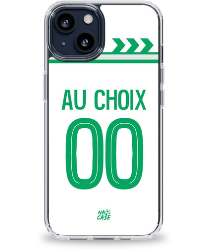 Coque AS Saint-Étienne extérieur personnalisée avec prénom et numéro