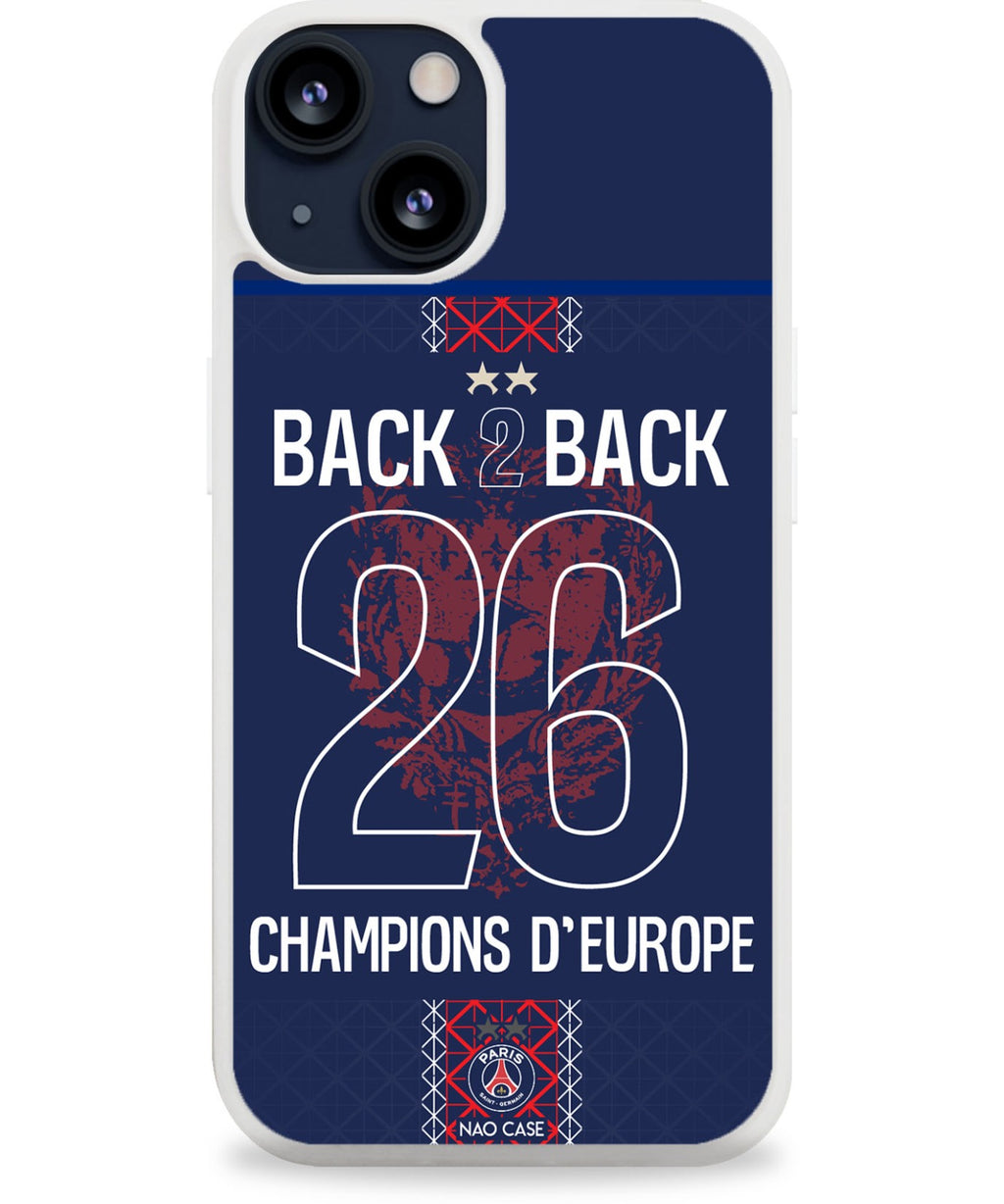 Coque PSG Back 2 Back 2026 Personnalisée