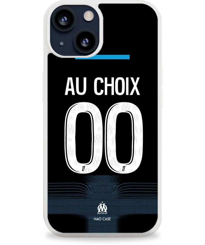 Coque football OM EXTERIEUR 2025/26 personnalisée nom numéro – 2ème coque -50% – iPhone Samsung Xiaomi Redmi