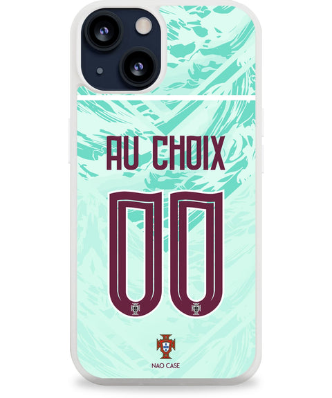 Coque Portugal extérieur personnalisée avec prénom et numéro pour iPhone et Samsung