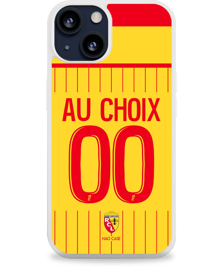 Coque football RC LENS DOMICILE 2025/26 personnalisée nom numéro – 2ème coque -50% – iPhone Samsung Xiaomi Redmi