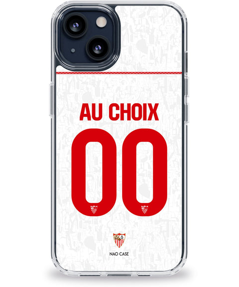 Coque Séville FC domicile personnalisée avec prénom et numéro