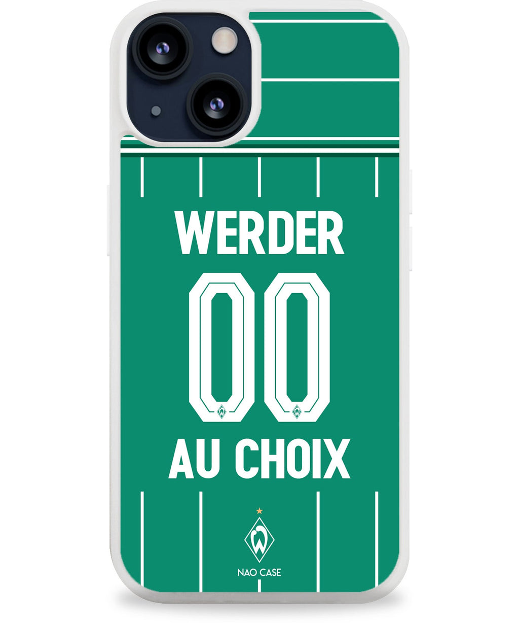 Coque football WERDER BREME DOMICILE 2025/26 personnalisée nom numéro – 2ème coque -50% – iPhone Samsung Xiaomi Redmi