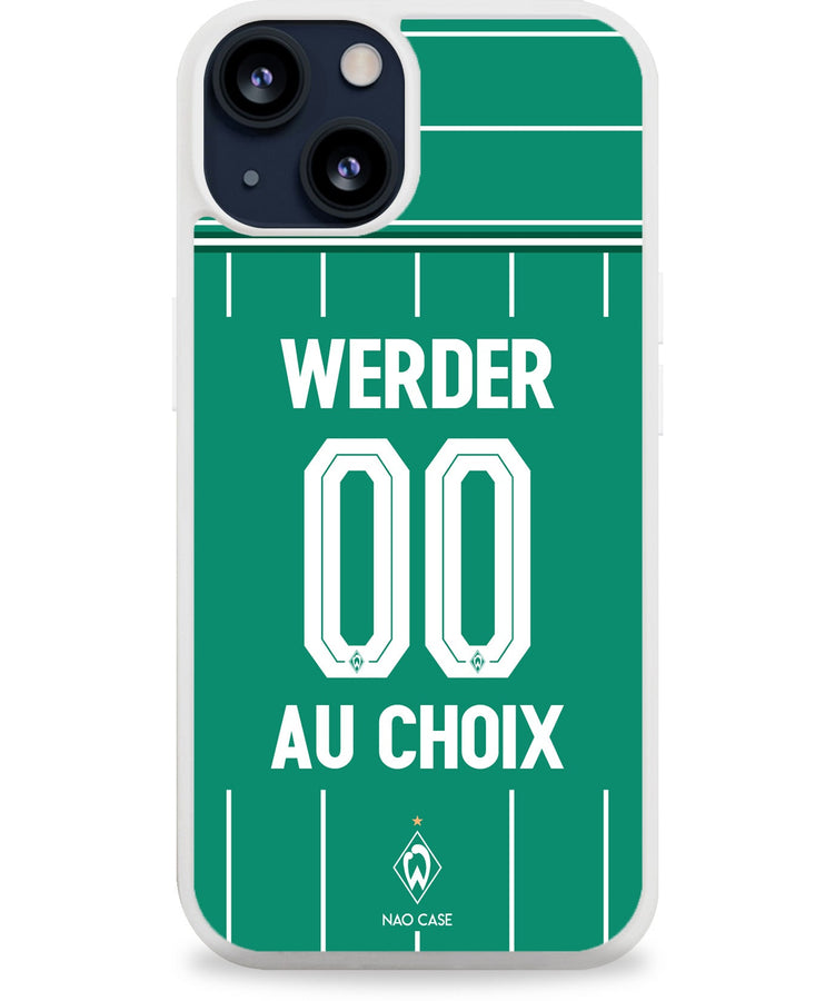 Coque football WERDER BREME DOMICILE 2025/26 personnalisée nom numéro – 2ème coque -50% – iPhone Samsung Xiaomi Redmi