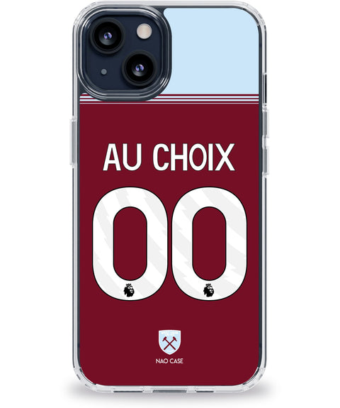 Coque West Ham domicile personnalisée avec prénom et numéro