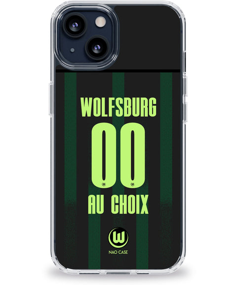 Coque VfL Wolfsburg extérieur personnalisée avec prénom et numéro