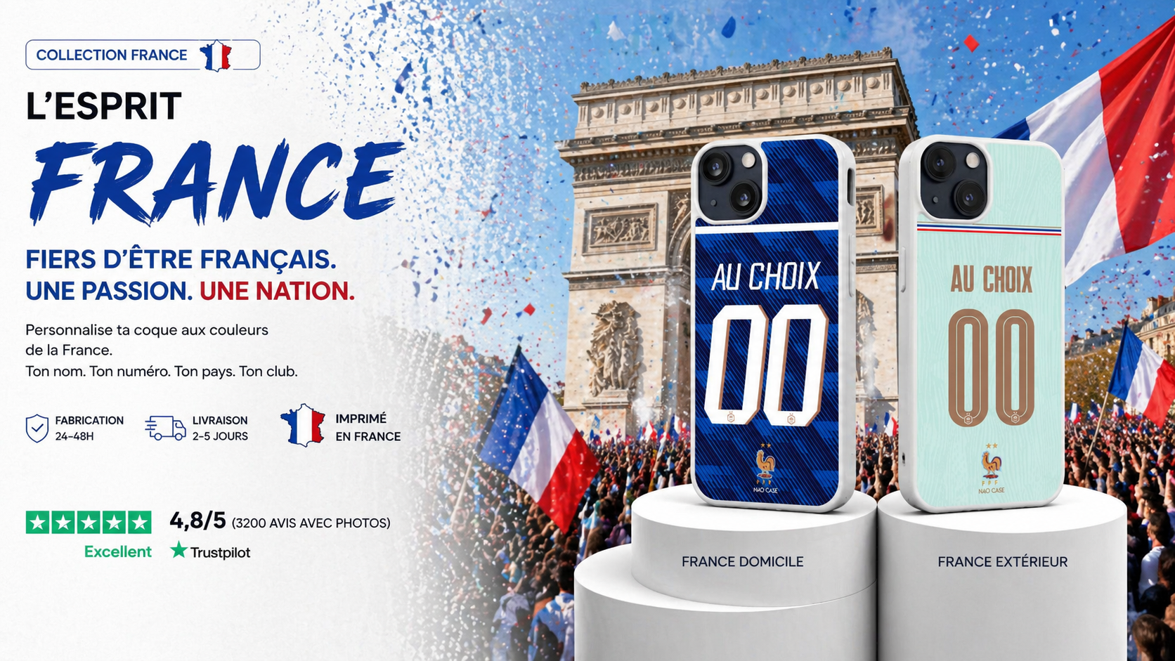 Coque Équipe de France personnalisée