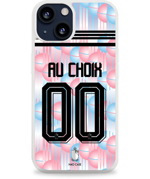 Coque Belgique extérieur personnalisée avec prénom et numéro pour iPhone et Samsung