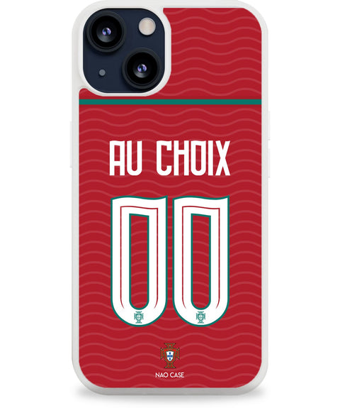 Coque Portugal domicile personnalisée avec prénom et numéro pour iPhone et Samsung