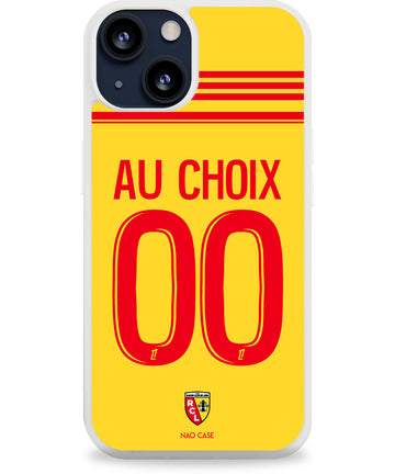 Coque RC Lens domicile personnalisée 2026/27 avec prénom et numéro compatible iPhone et Samsung