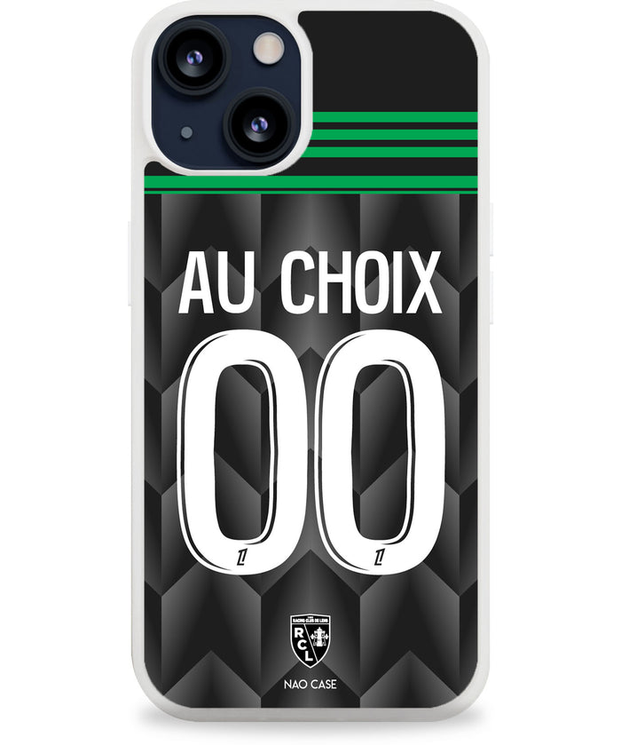 Coque football RC LENS EXTERIEUR 2026/27 personnalisée nom numéro – 2ème coque -50% – iPhone Samsung Xiaomi Redmi