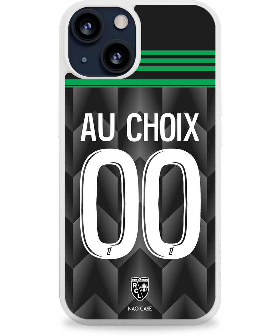 Coque football RC LENS EXTERIEUR 2026/27 personnalisée nom numéro – 2ème coque -50% – iPhone Samsung Xiaomi Redmi