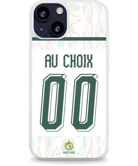 Coque Sénégal domicile personnalisée avec prénom et numéro pour iPhone et Samsung
