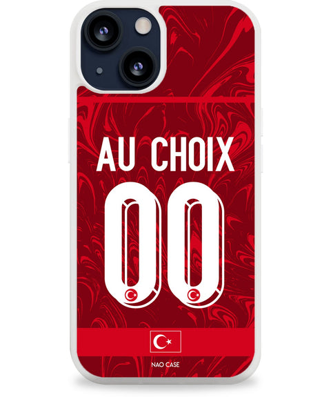Coque football Turquie personnalisée domicile 2026 prénom numéro pour iPhone et Samsung