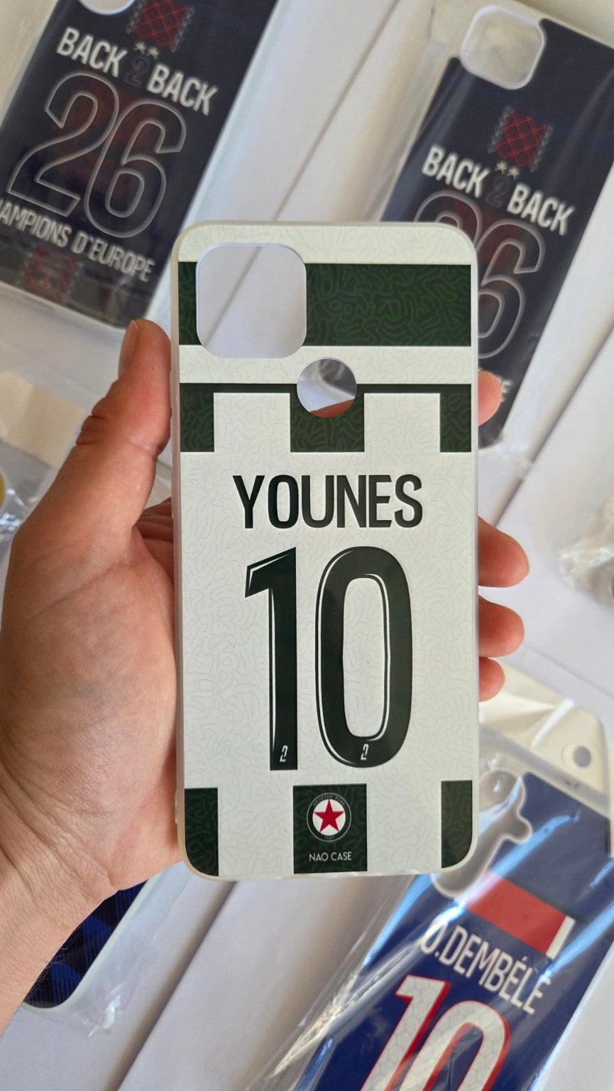 Coque Stade de Reims Domicile 2026/27 Personnalisée réellement produite et personnalisée – exemple 4
